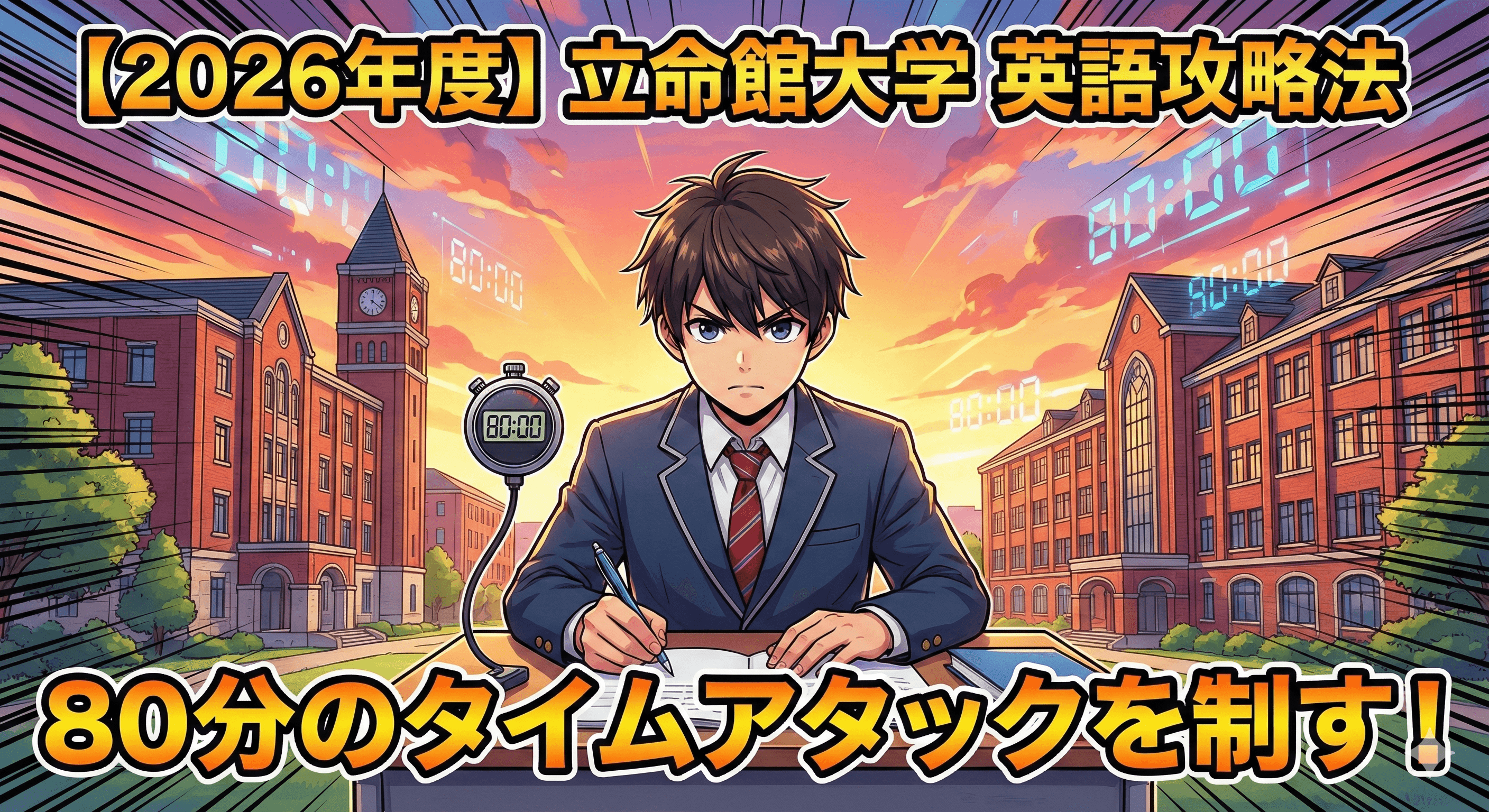 【2026年度】立命館大学の英語 傾向と対策分析|80分のタイムアタックを制する「速攻」と「語彙」の戦略